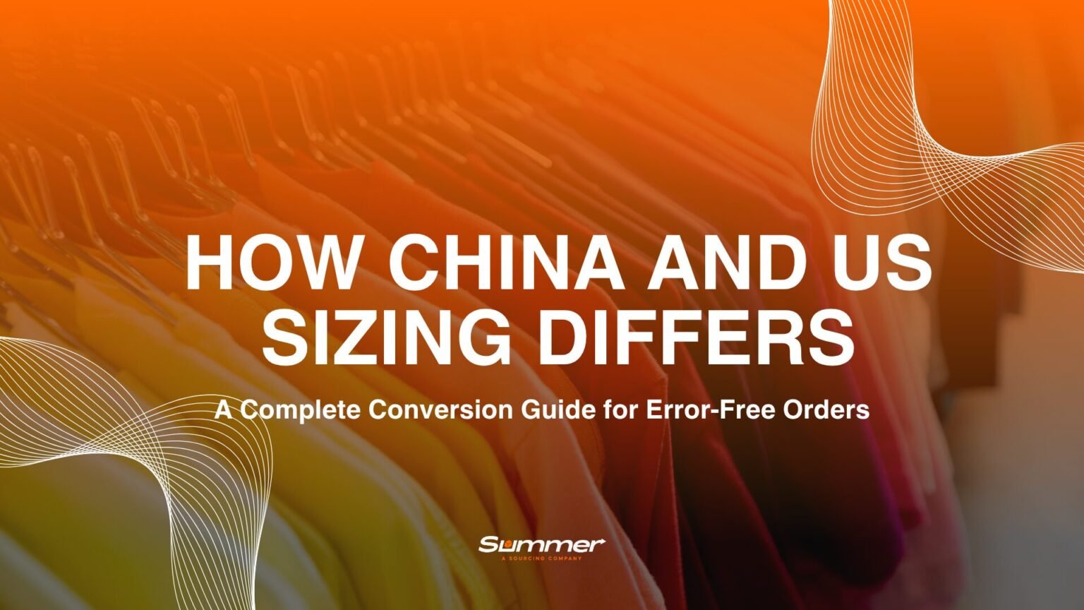 China and US sizing differences guide showing clothing measurement comparison for error-free product orders